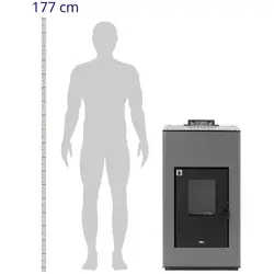 wasserführender pelletofen 20 kw – für bis zu 380 m³ & 25 l