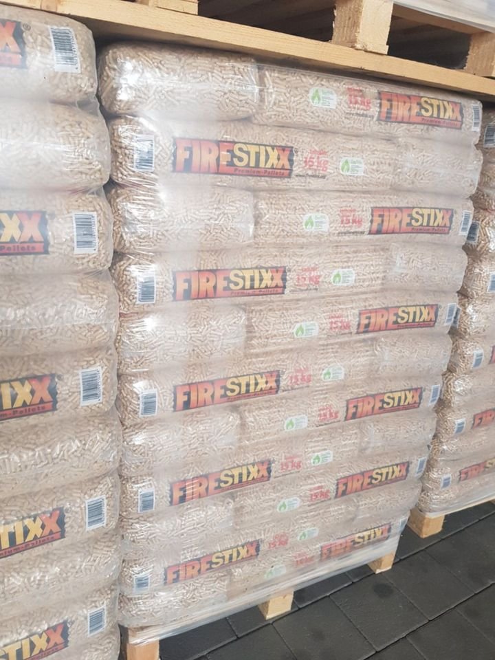 firestixx premium holzpellets – palette mit 66 säcken à 15 kg