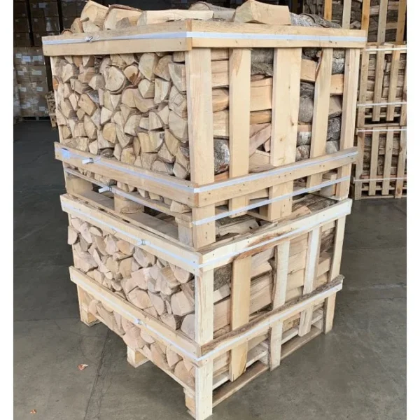 Gemischtes Brennholz – 2 Paletten mit 40 cm langen Scheiten (3 Stere / 2,4 m³)